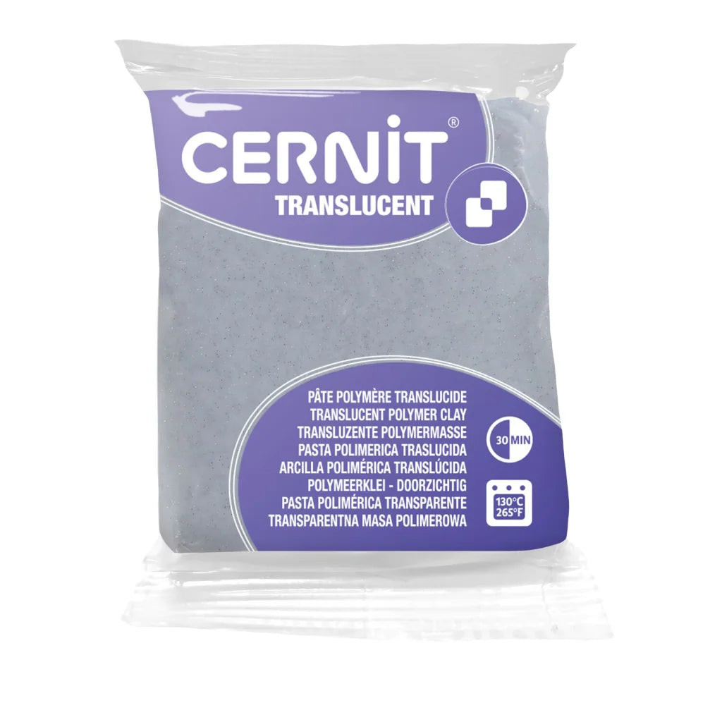 Cernit Translucent 56gr Glitter Plata (nº 080)