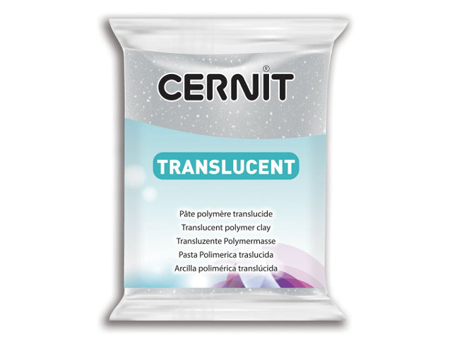 Cernit Translucent 56gr Glitter Plata (nº 080)