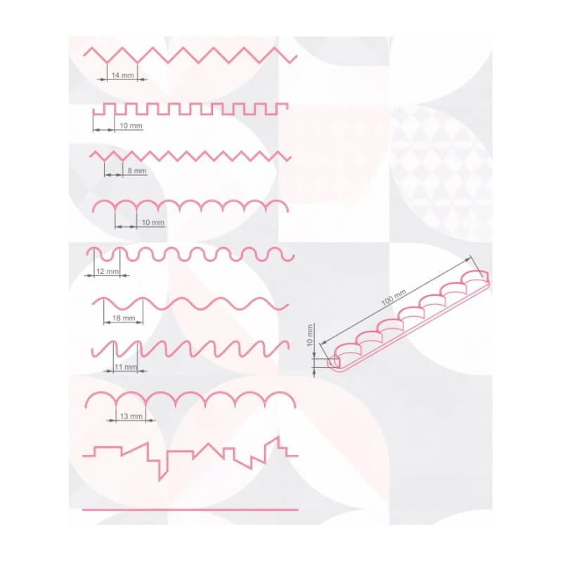 Craft Cutters Smarta - Patterned Ruler Cutters