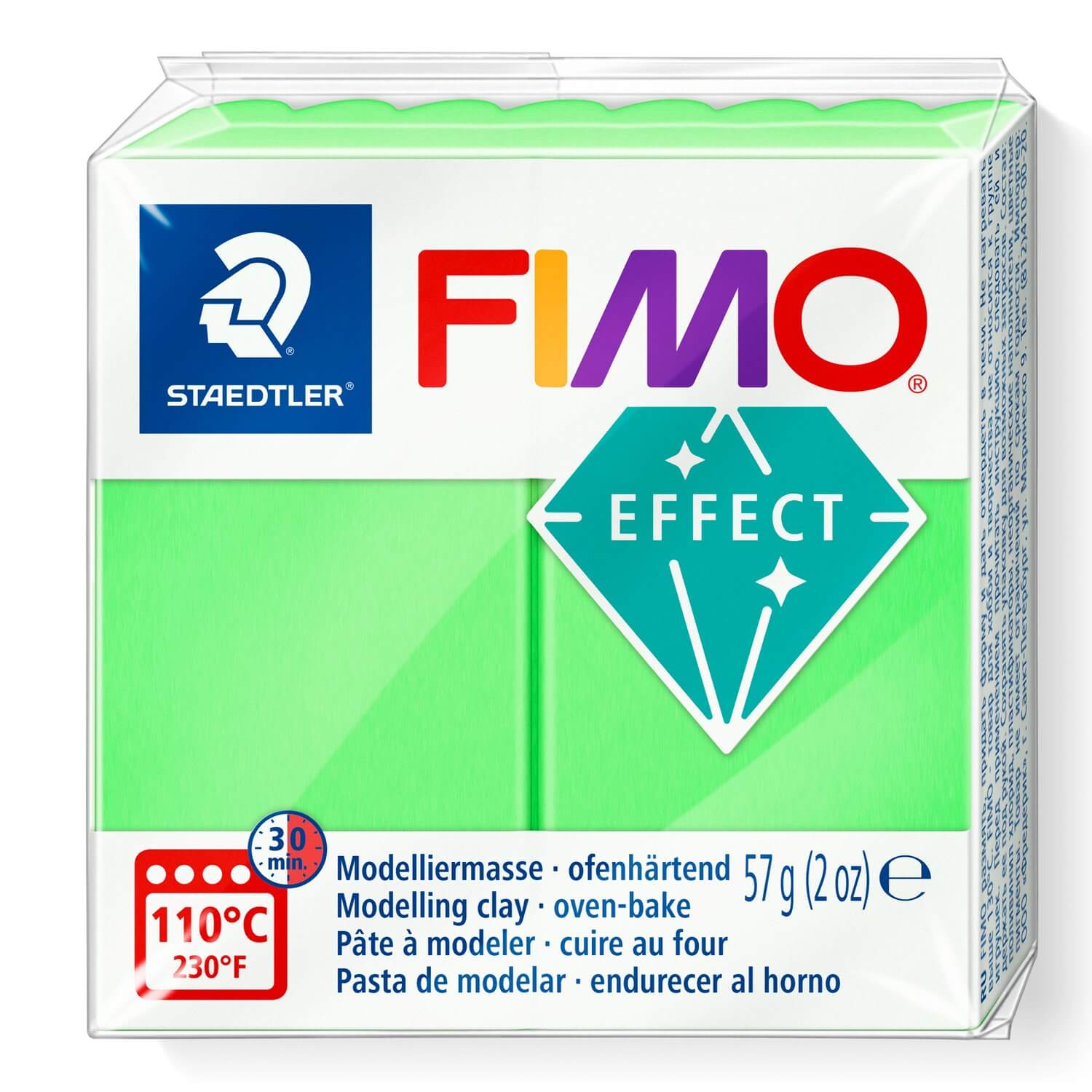 Fimo Effect 57gr Neón Verde (nº 501)