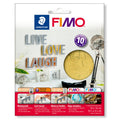 Hojas Metálicas Fimo - Oro x10