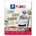 Hojas Metálicas Fimo - Plata x10