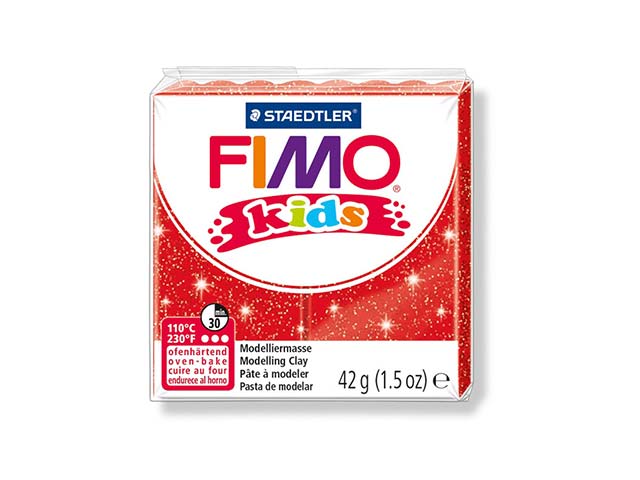 Fimo Kids 42gr - Rojo Purpurina (nº 212)
