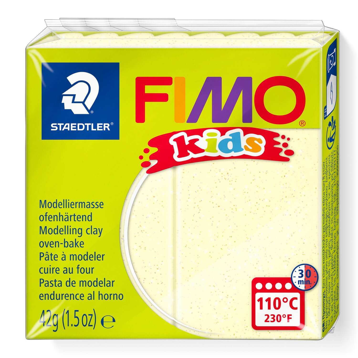 Fimo Kids 42gr - Amarillo Perlado (nº 106)