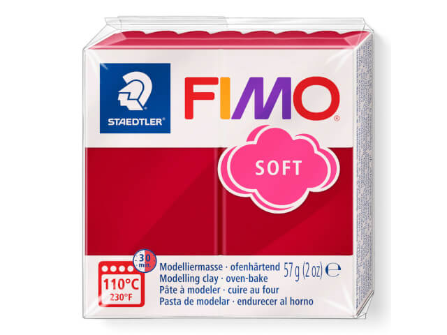 Fimo Soft 57gr Rojo Cereza (nº 26)