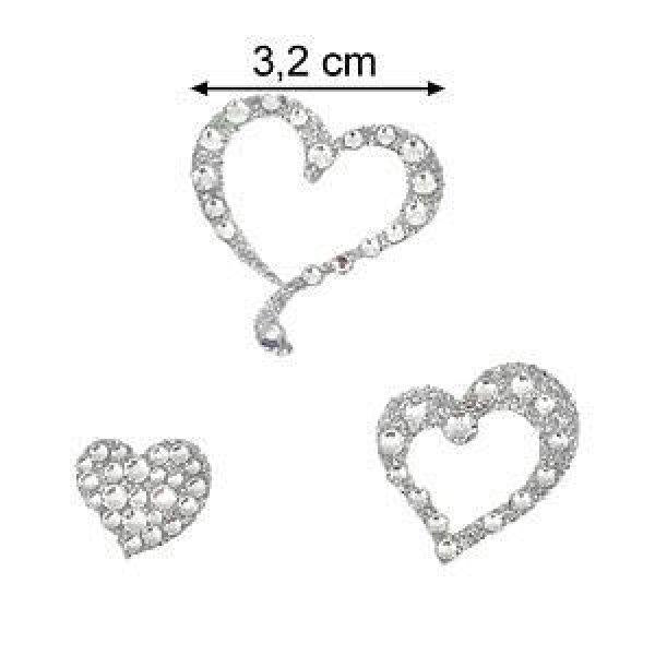 Giuxury Swarovski - 3 Corazones Plata