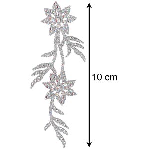 Giuxury Swarovski - Ramillete 2 Flores Blanco