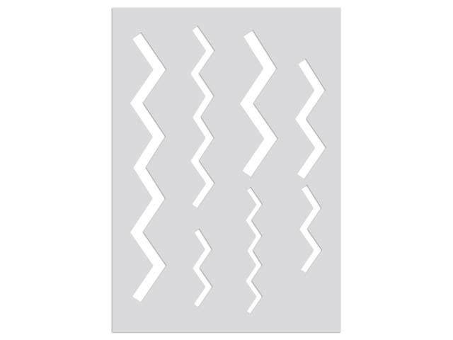 Plantilla Arcilla Polimérica - Líneas Zig Zag