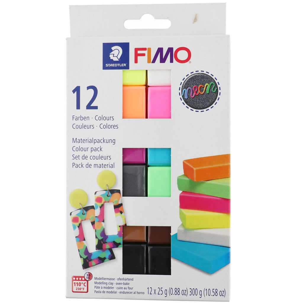 Set Fimo Soft y Effect 12 Colores - Neon