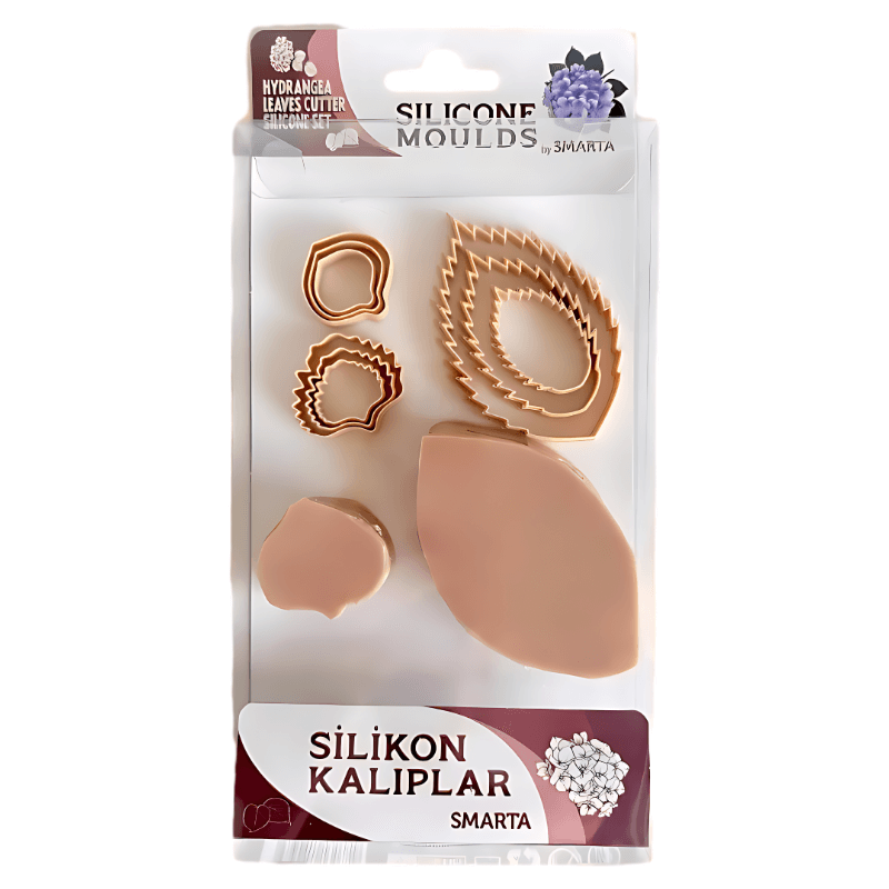 Silicone Moulds Smarta - Hydrangea Leaves Cutter Silicone Set